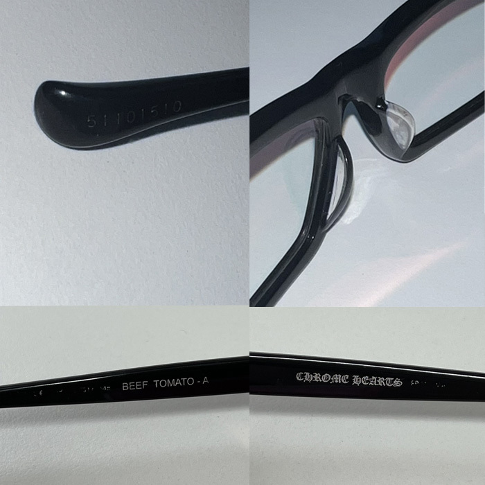 正規品】クロムハーツ メガネ Chrome Hearts BEEF TOMATO-A ブラック