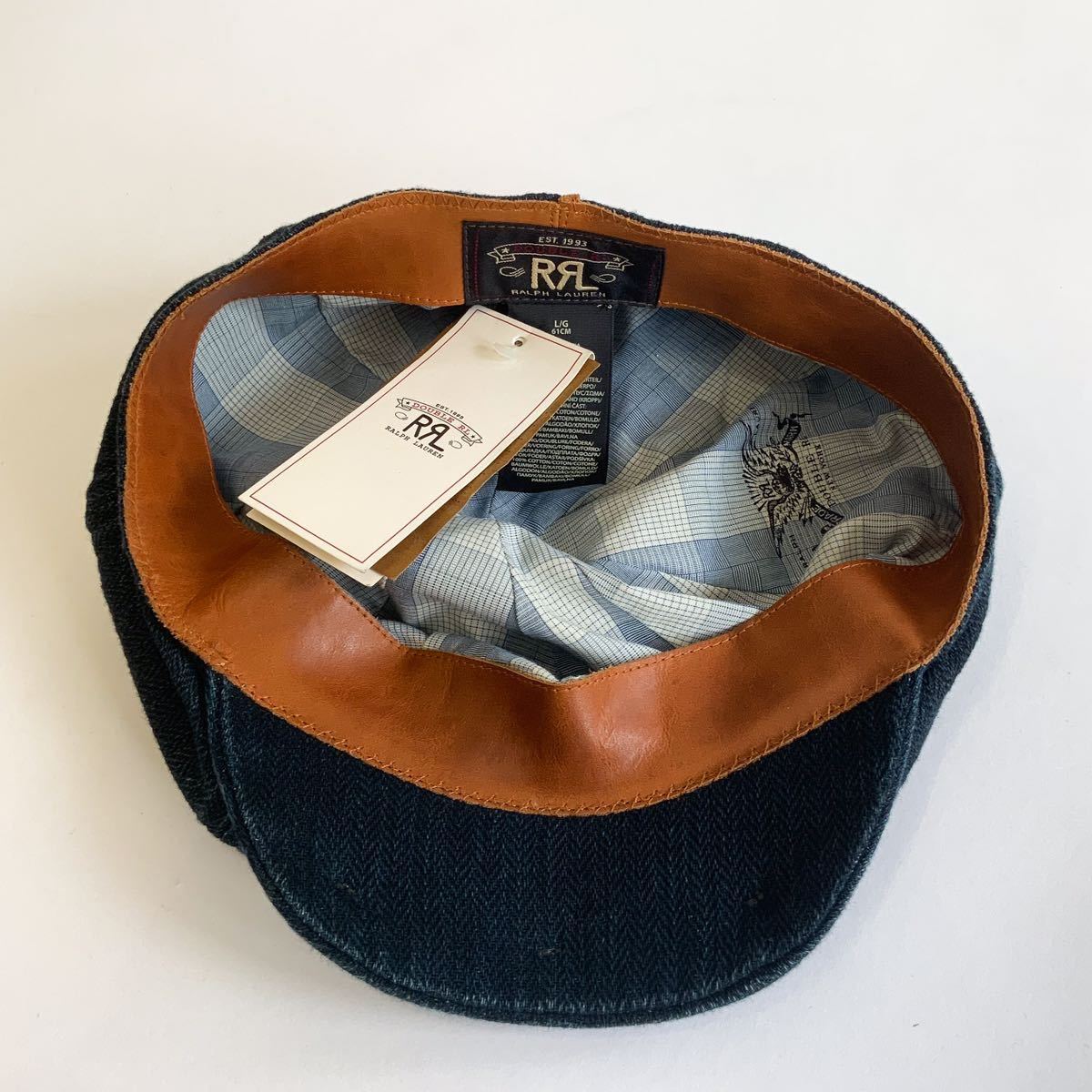 22SS 新品 DOUBLE RL RRL インディゴ ニュースボーイ キャップ ダブル