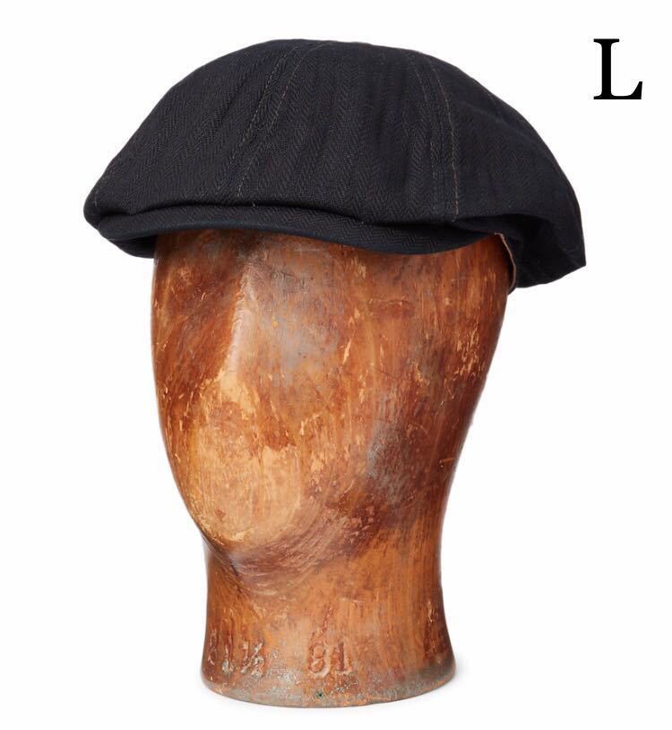 22SS 新品 DOUBLE RL RRL インディゴ ニュースボーイ キャップ ダブル