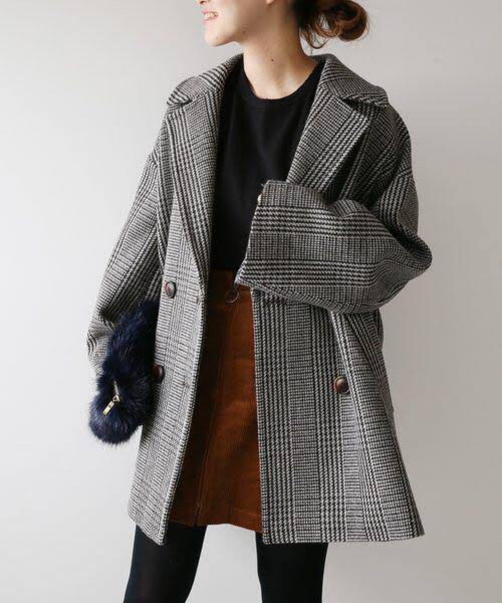 JOURNAL STANDARD relume ダブルカラーチェックコート 38｜Yahoo