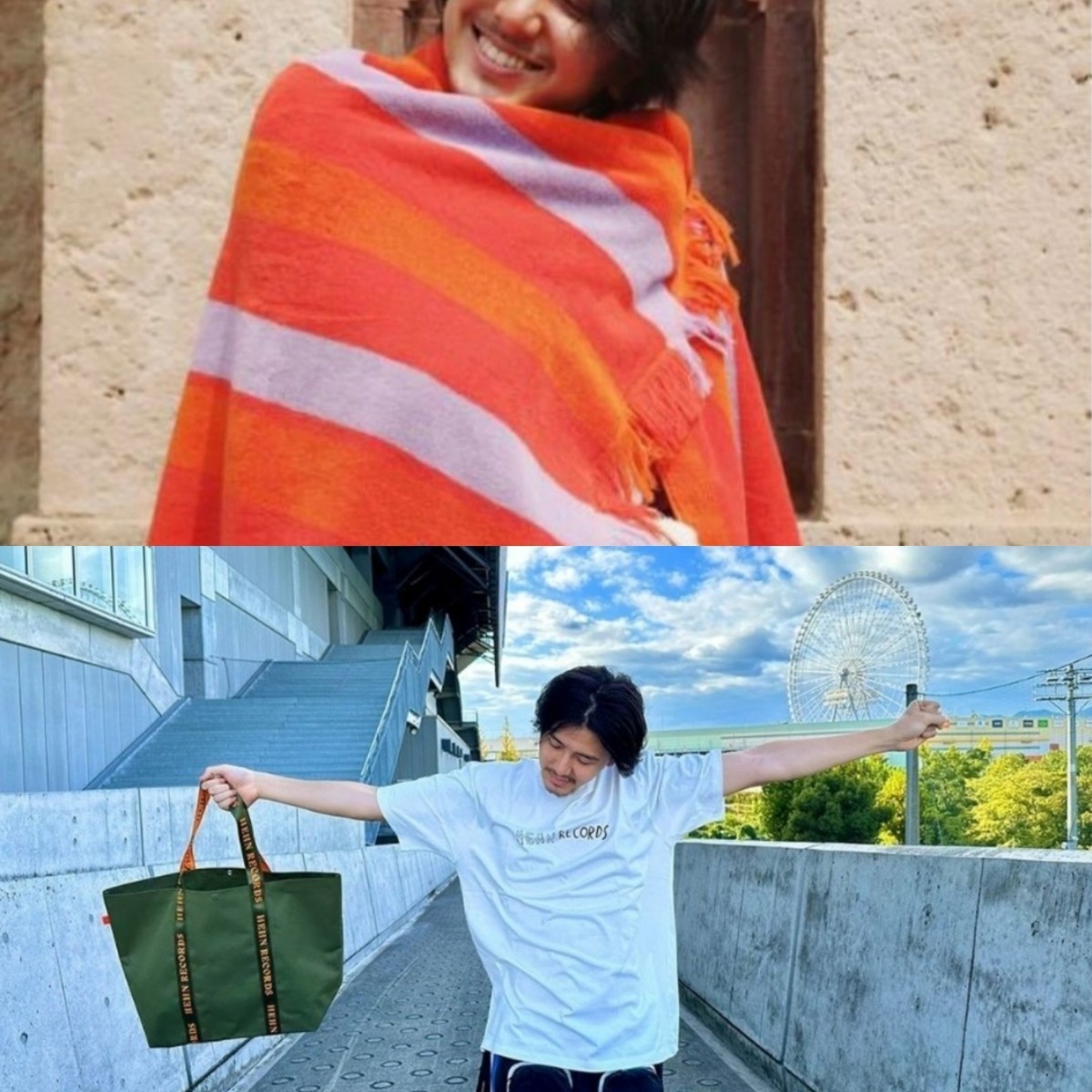 藤井風 LASA トートバッグ パープル バスタオル オレンジ 藤井風 LASA