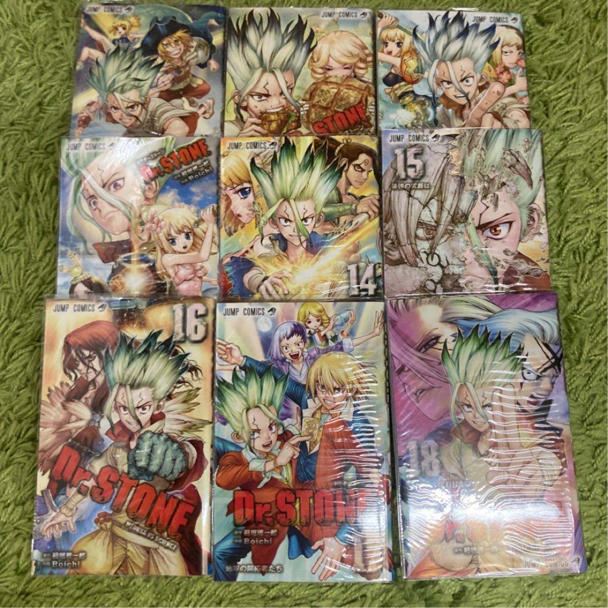 Dr stone ドクターストーン 全巻+おまけ 透明ブックカバー付き