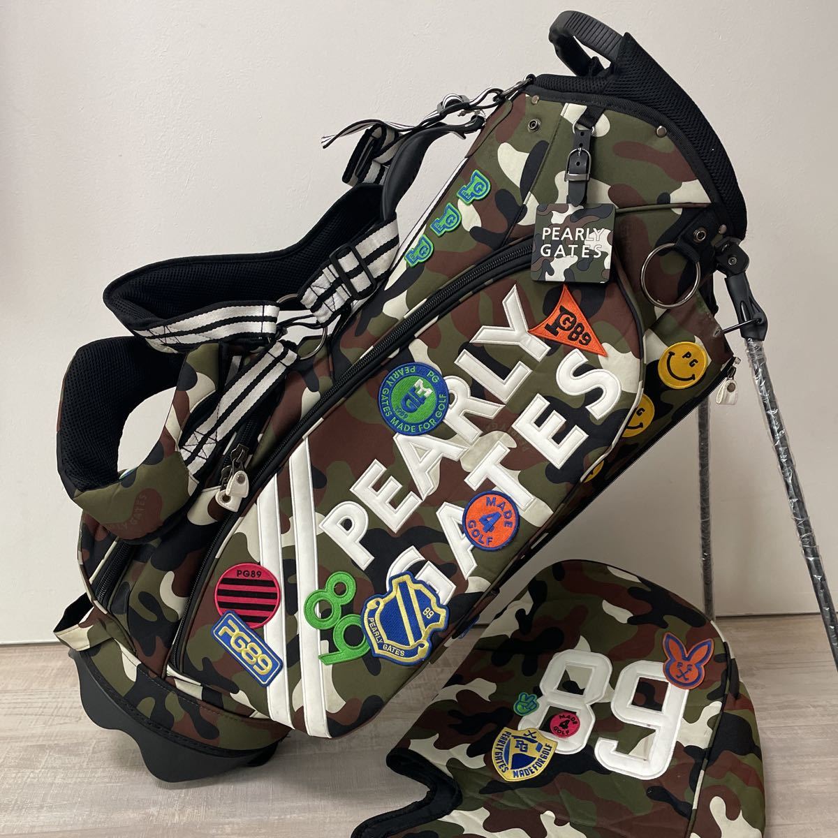 パーリーゲイツ キャディバッグ スタンド ワッペンカモ 迷彩｜Yahoo