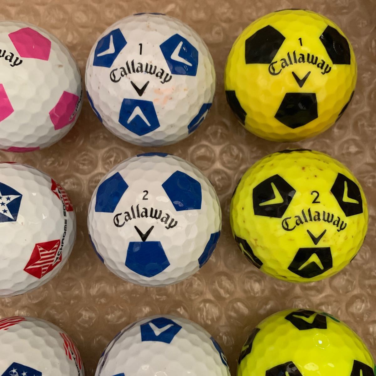 callaway golf キャロウェイ ゴルフ ロストボール サッカーボール柄