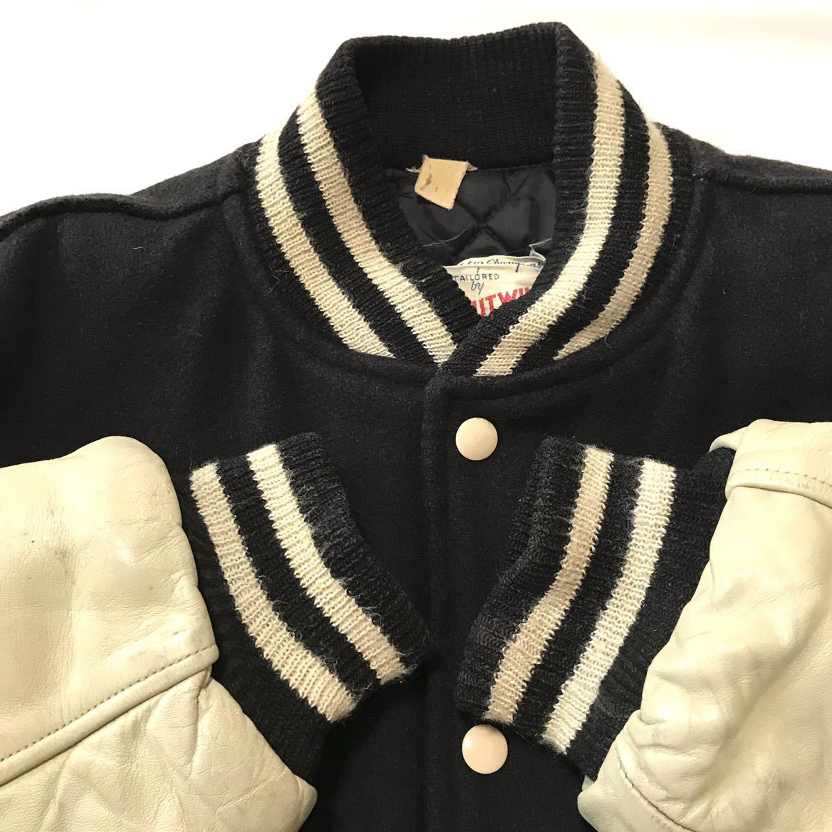 50s BUTWIN バトウィン ビンテージ レザーアームスタジャン スタジャン