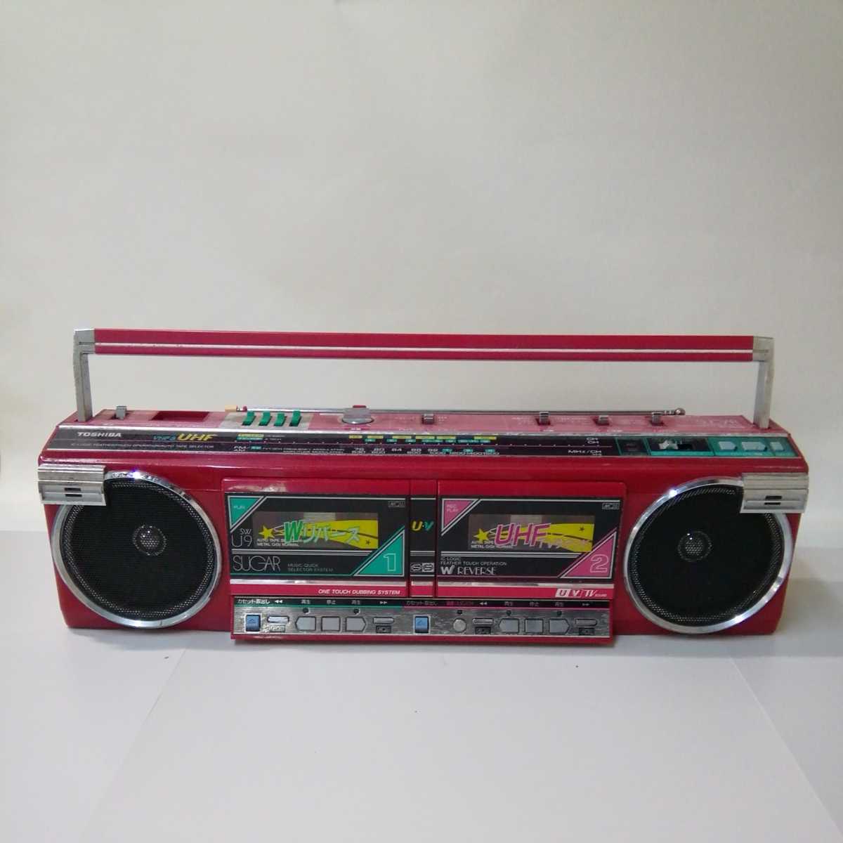 Yahoo!オークション - 昭和レトロ【TOSHIBA ダブルラジカセ】東芝 ラ