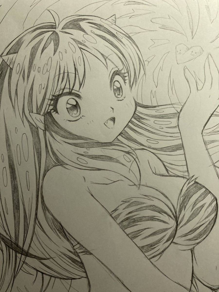 Yahoo!オークション - 手描きイラスト 原画 うる星やつらラムちゃん ラ