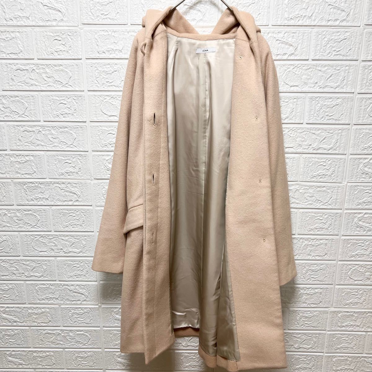 IENA イエナ ロングコート フーディー フード付き アウター ベージュ S