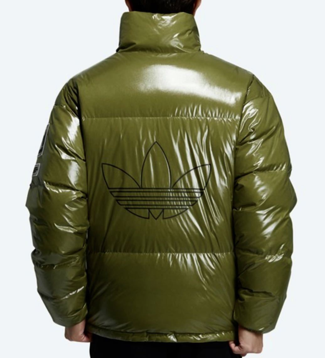 送料込 新品Oサイズ アディダス トレフォイル ダウンジャケット