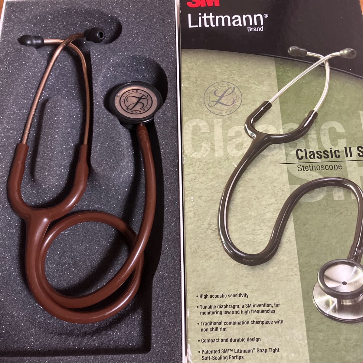 美品】 聴診器 リットマン クラシックⅡSE チョコレート ブラウン 名前