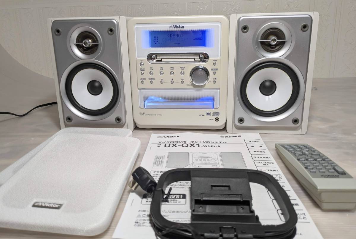 Yahoo!オークション - 送料無料 Victor ビクター MDコンポ UX-QX1-W CD