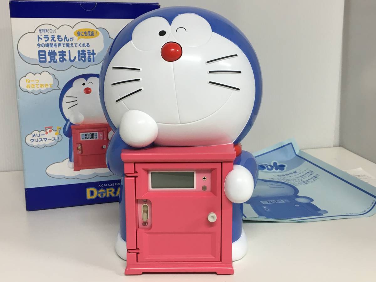 Yahoo!オークション - 【美品】 ドラえもん 目覚まし時計 音声時報クロ