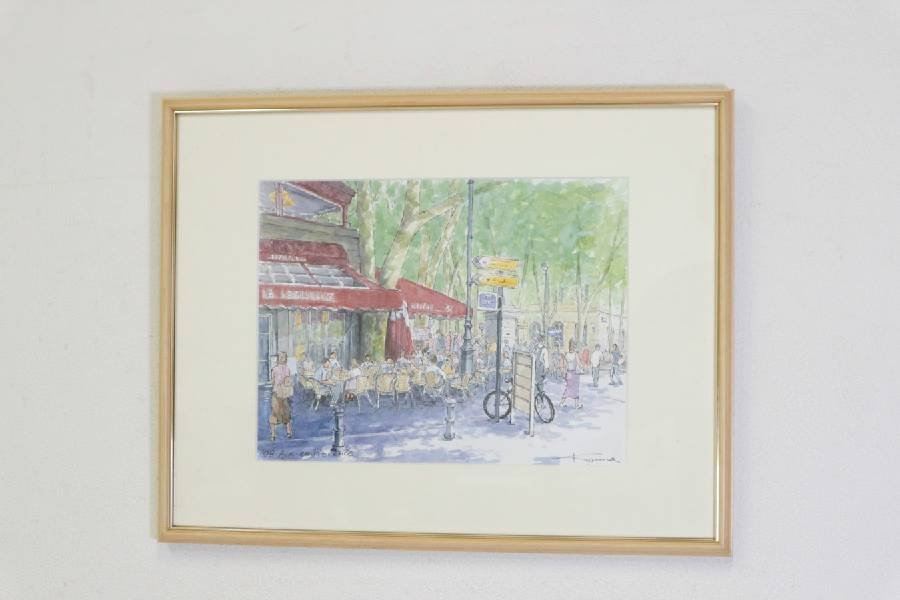 Yahoo!オークション - 雨宮久馬 サイン入り 「プロヴァンスのカフェ」