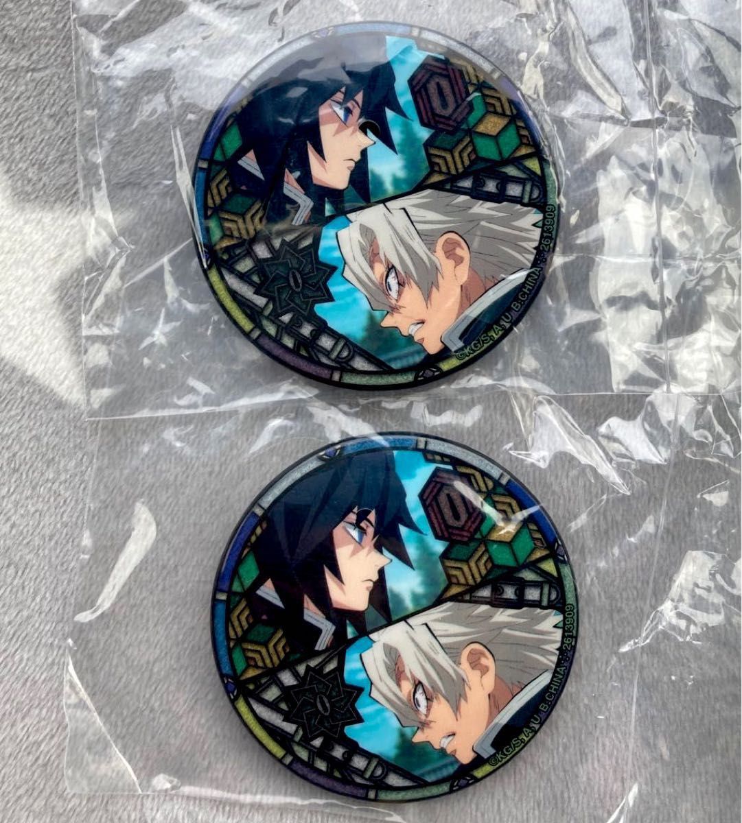 鬼滅の刃 スクエア缶バッジコレクション 冨岡義勇 キメツ学園 鮭大根 3