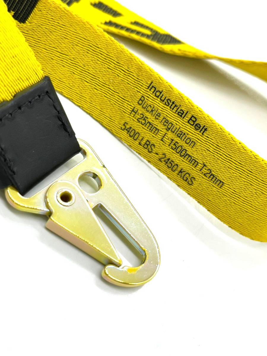 良品】Off-White オフホワイト Industrial ネックストラップ イエロー