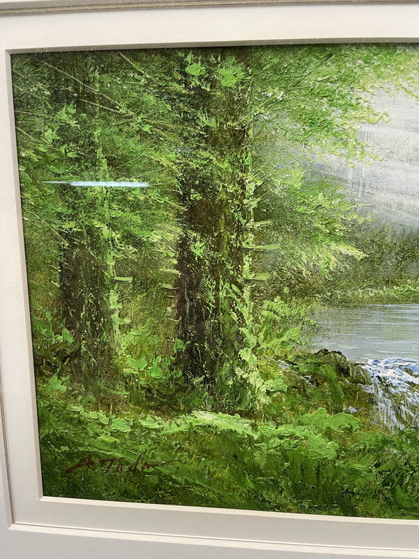 Yahoo!オークション - S-209 A.TODA サイン 戸田彰 油絵額装 絵画 風景