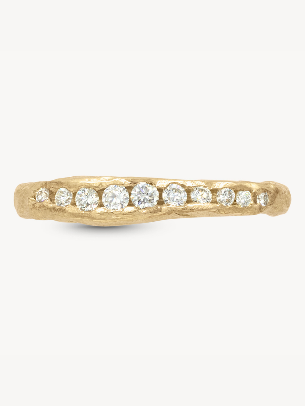 Emily Nixon Crested Half Channel Ring in 18K Yellow Gold | Audry Rose
