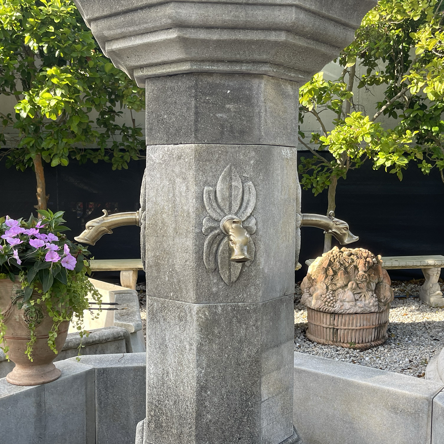 Fontaine Octagonale | Imported Garden Fountains | Authentic Provence