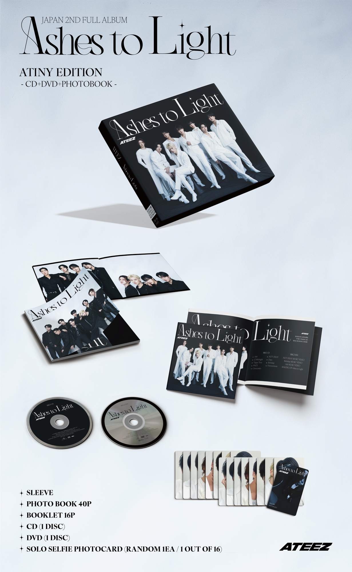 ATEEZ JAPAN 2ND FULL ALBUM「Ashes to Light」パックショット & 店舗