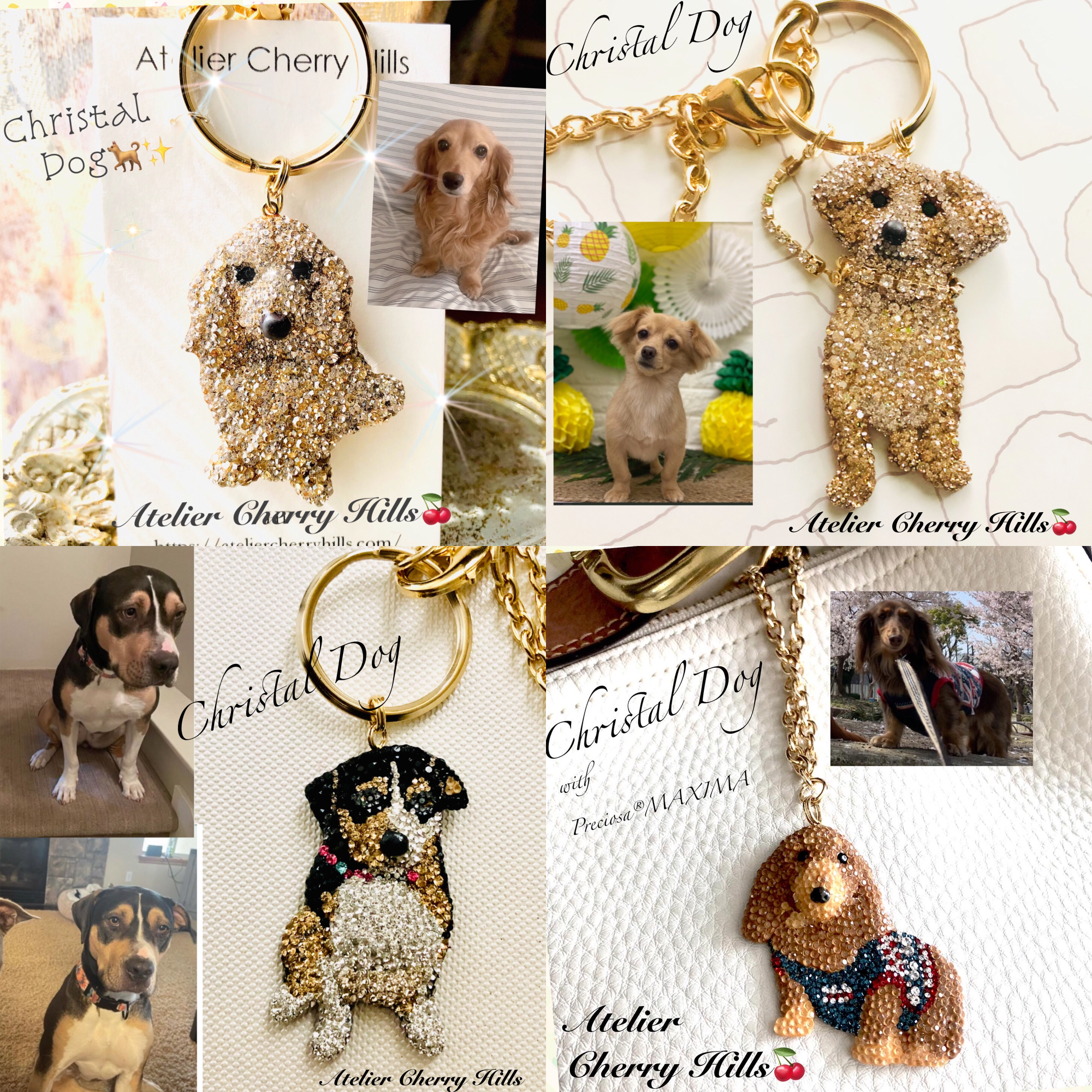 犬のキラキラブローチ | ヨーロッパの高品質なクリスタルなど厳選した