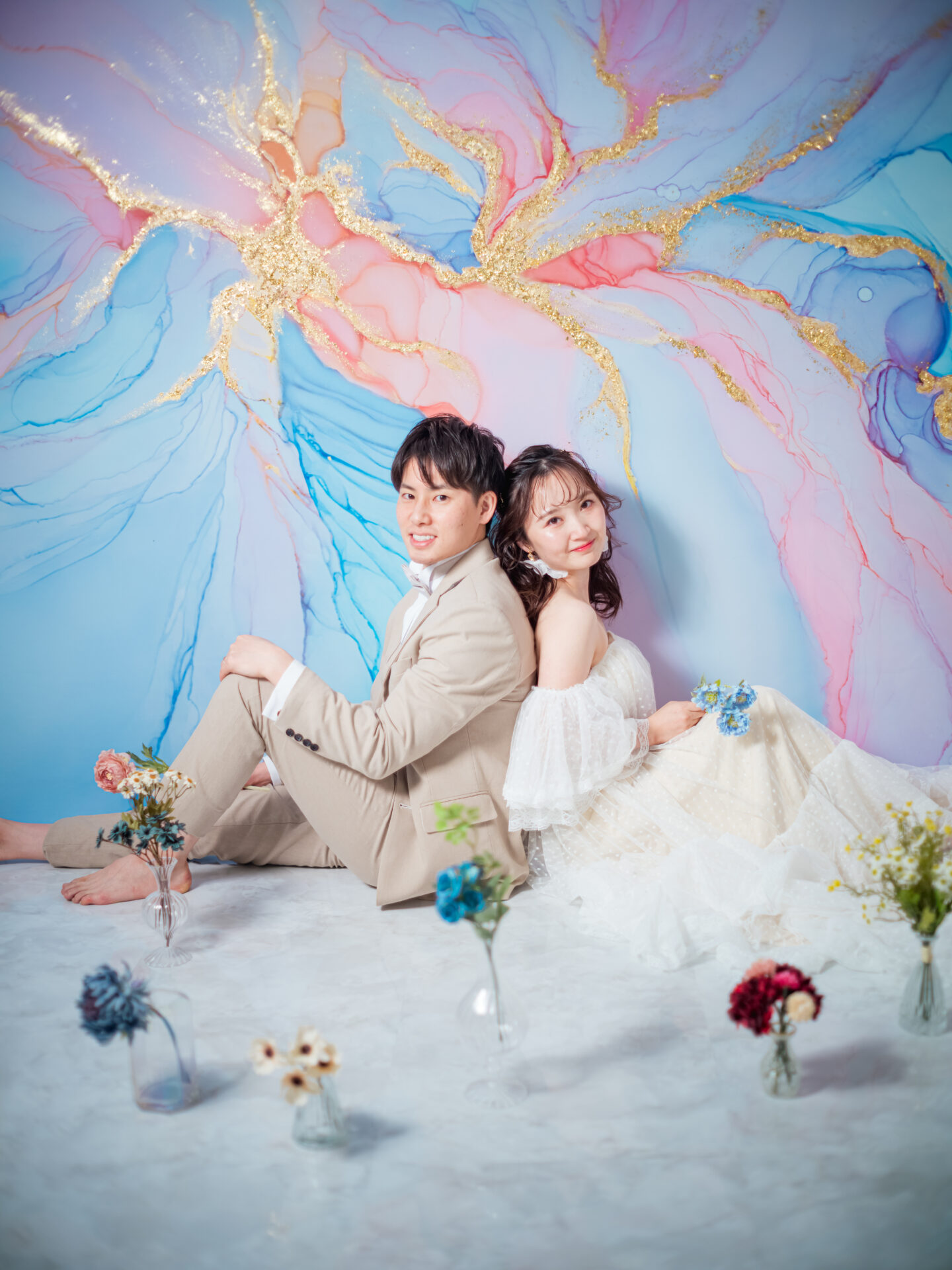 日本初！？アルコールインクアートの壁を作成していただきました