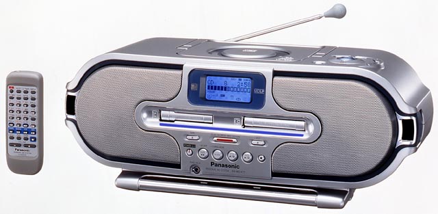 松下、MD/カセットのWスロットインラジカセ