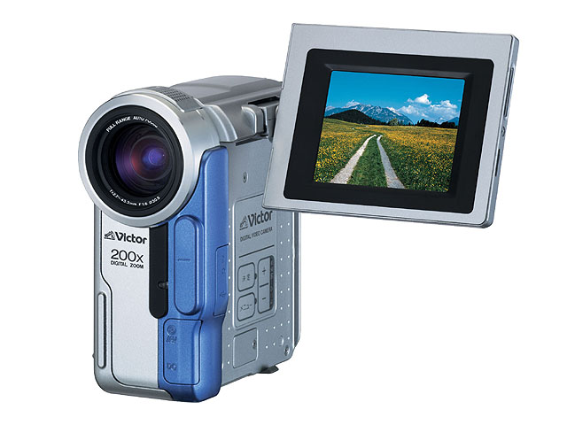 ビクター、3型液晶モニタを搭載した縦型DVカメラ
