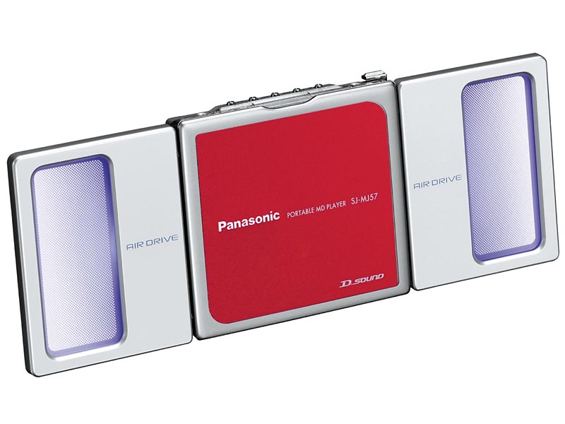 松下、「光るスピーカー」を装着可能なポータブルMDプレーヤー