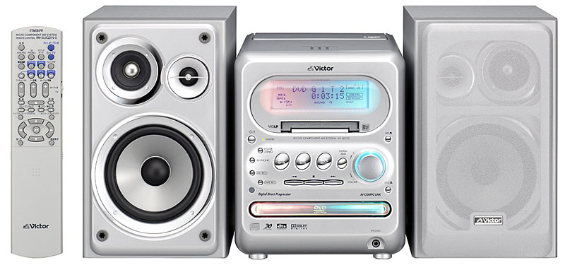 ビクター、DVDビデオ/オーディオ対応のマイクロコンポ