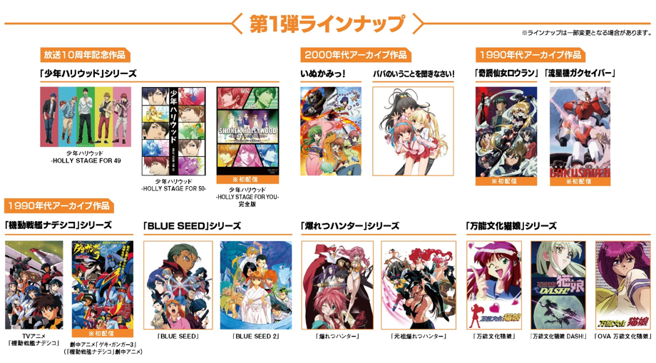 機動戦艦ナデシコ」「万能文化猫娘」キング90年代アニメがセル配信