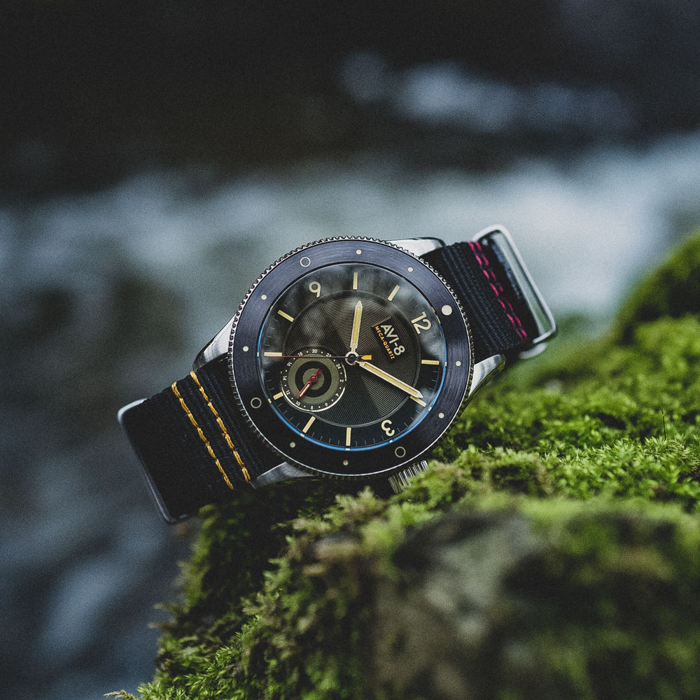 Raven Black | Flyboy Airmaster Sector Meca-quartz – AVI-8 Timepieces