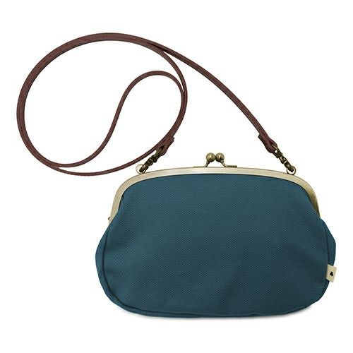 在庫商品】がま口スマホショルダーバッグ【帆布・無地】 [M便 9/10