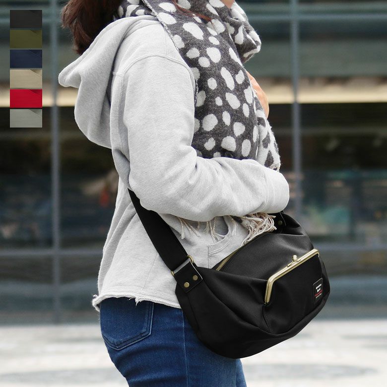 がま口ポケット付き斜め掛けショルダーバッグ｜AYANOKOJI