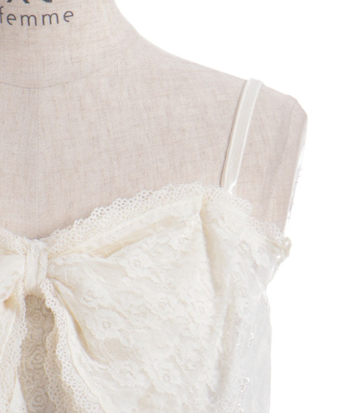 Lacy Big Ribbon Camisole (Time-limited Price) – axes femme from JAPAN