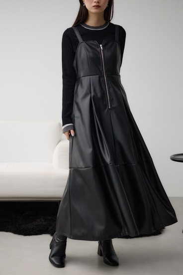 フェイクレザーZIPジャンパースカート｜WOMEN｜250HAC33-534I｜AZUL BY