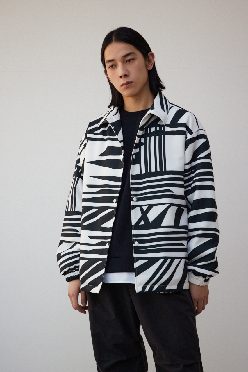 幾何学総柄コーチジャケット｜MEN｜251HSC30-076C｜AZUL BY MOUSSY