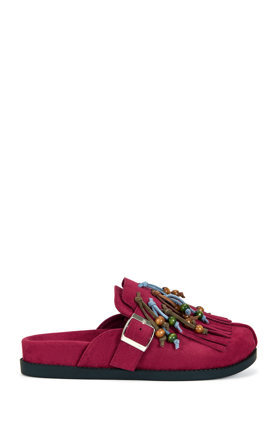 ABEILLE-BURGUNDY FLAT MULE | AZALEA WANG