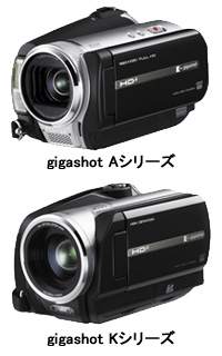 東芝、世界最小のフルHD対応HDDビデオカメラ「gigashot Aシリーズ