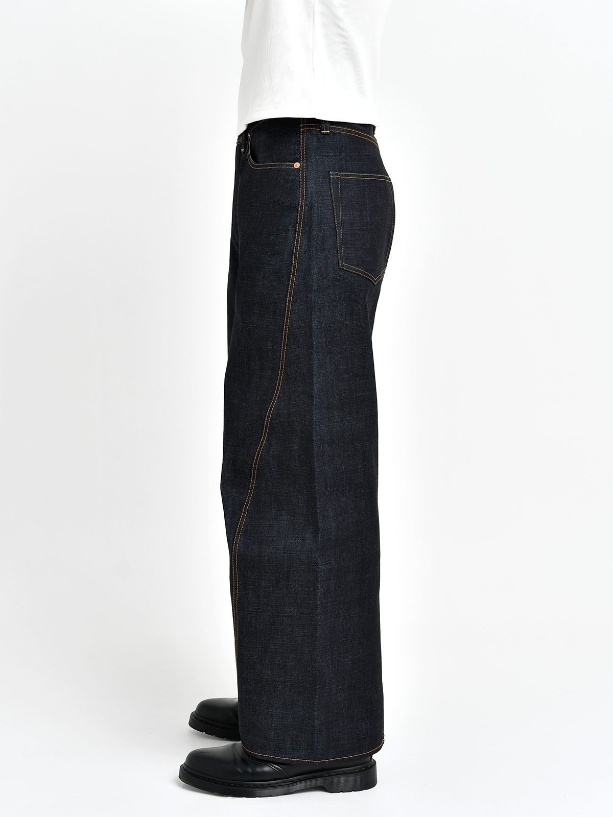 Japanese 3D Wide-Leg Jeans - Indigo