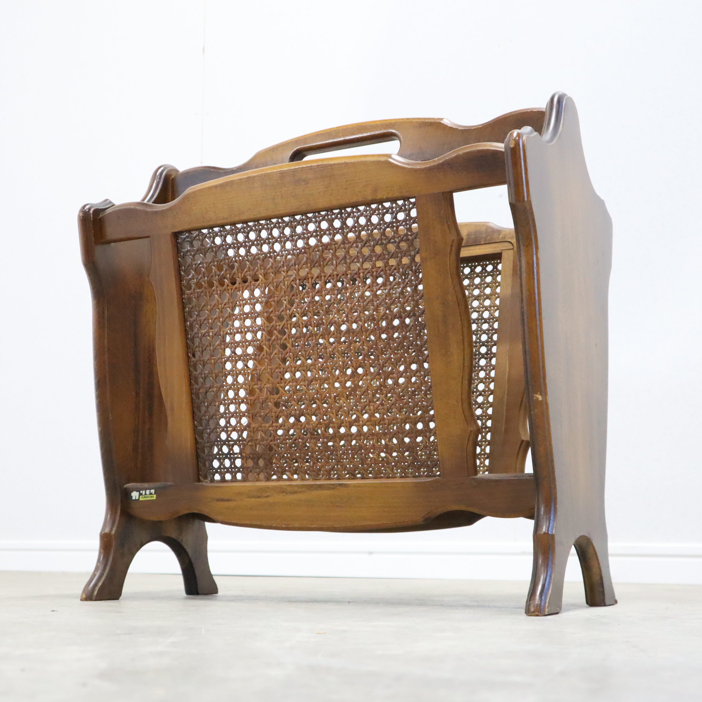 karimoku/オールドカリモク マガジンラック コロニアル 木製 本入れ