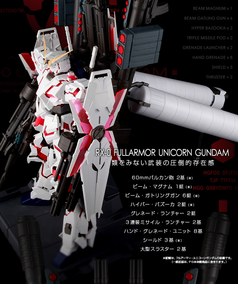 PG 1/60 RX-0 ユニコーンガンダム用 FA拡張ユニット｜プレミアム