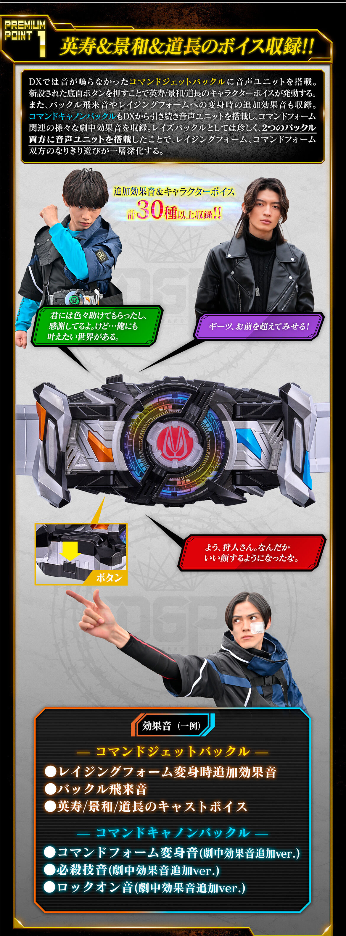 PREMIUM DX メモリアルコマンドツインバックル | 仮面ライダーシリーズ