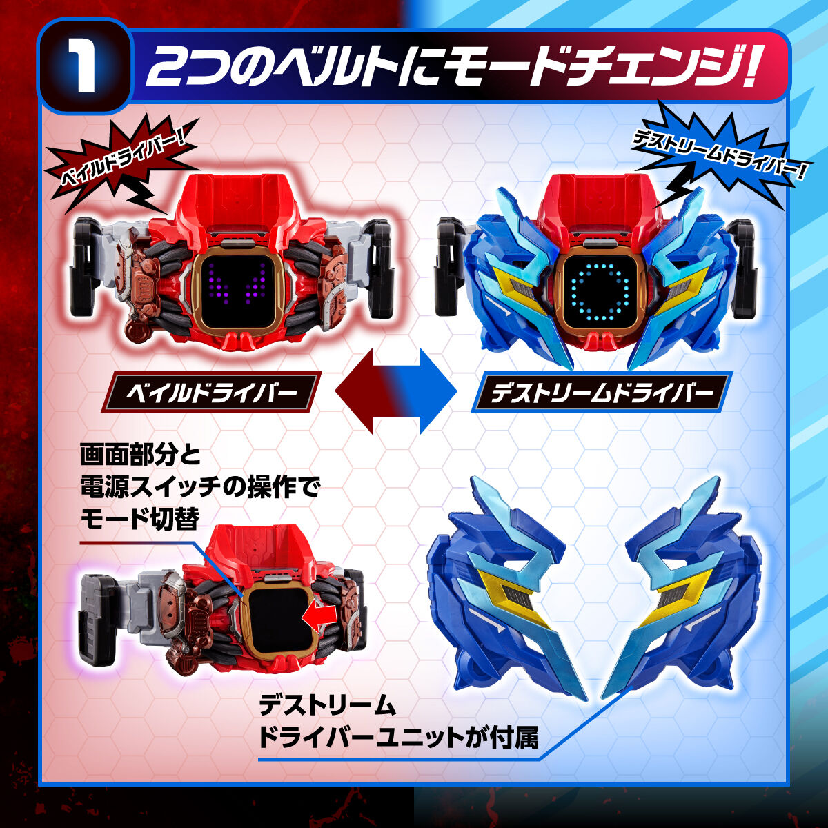 抽選販売】仮面ライダーリバイス 変身ベルト DXベイルドライバー＆デ