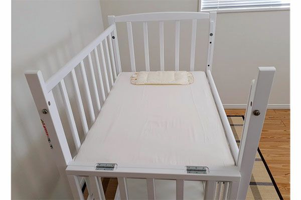 コンパクトベッド ツーオープン小型【ホワイト】 | ベビーベッド