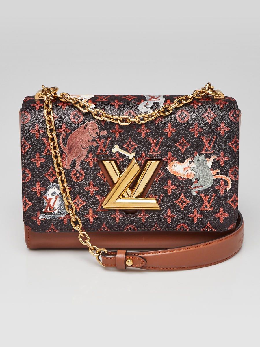 Louis Vuitton Limited Edition Marron/Orange Catogram Canvas Twist