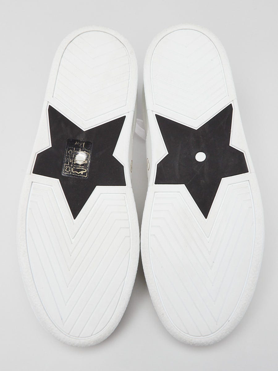 Christian Dior White Perforated Leather Ors Mule Sneaker Size 5.5