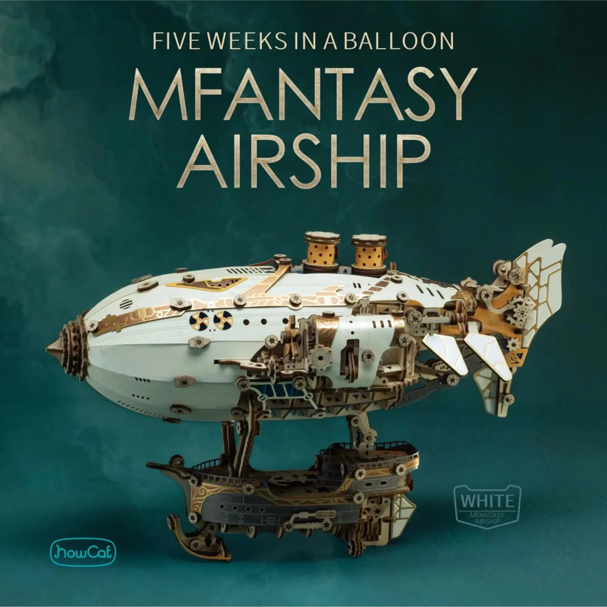 MFantasy Airship: White - 3D Wooden Assembly Puzzle | Building
