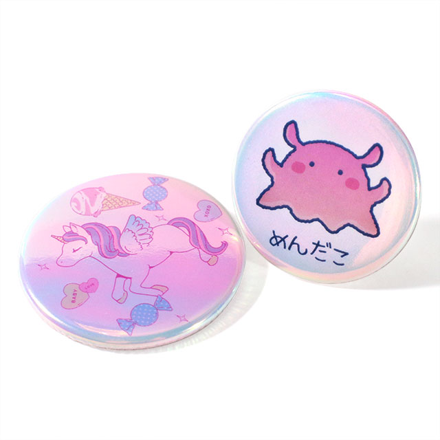 オーロラ缶バッジ（白押さえ無） | 缶バッジの達人