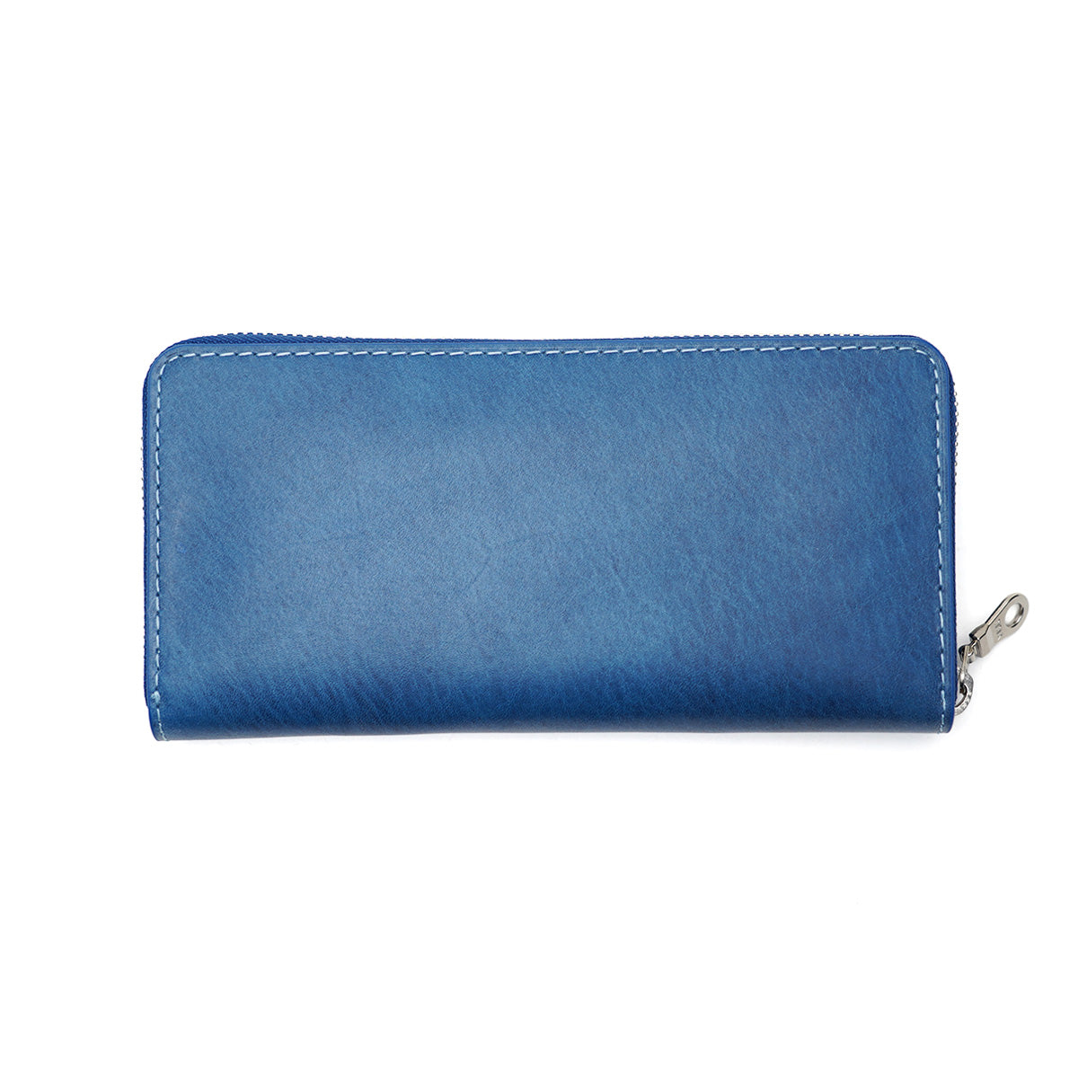 藍染め レザー ラウンドファスナー 長財布 ZYS097