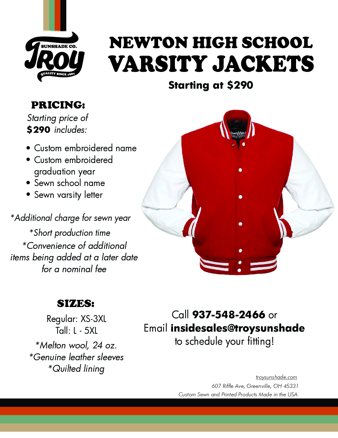 Dixie Varsity Jacket | Troy Sunshade Co.